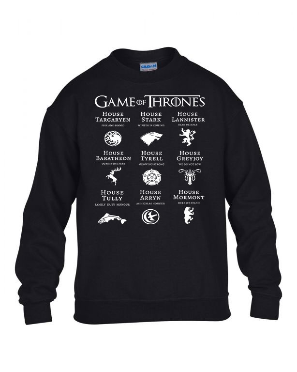 trónok harca game of thrones Fekete Gyerek Pulóver