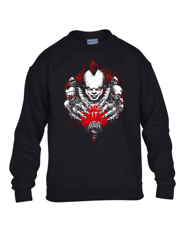 pennywise stephen king at it Fekete Gyerek Pulóver