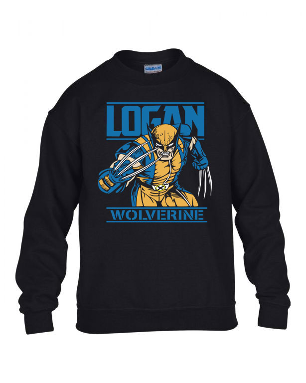 Logan wolverine x-men rozsomák Fekete Gyerek Pulóver