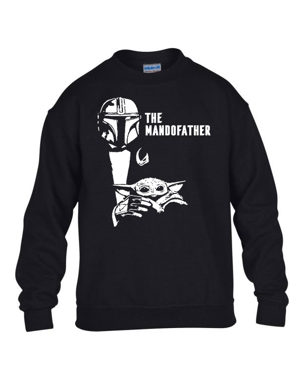 a mandalorian baba yoda Fekete Gyerek Pulóver