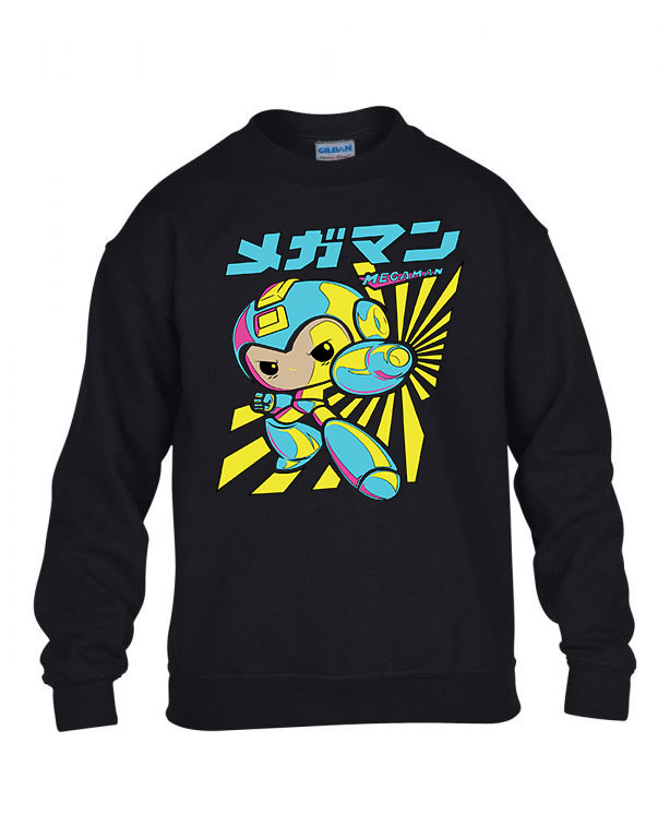 megaman Fekete Gyerek Pulóver