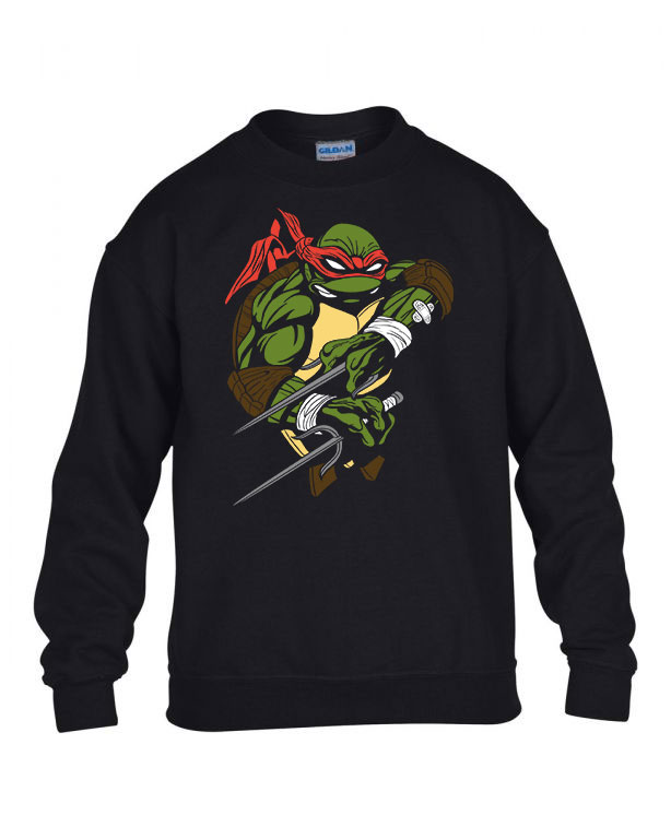 Raffaello tini ninja teknőcök tmnt Fekete Gyerek Pulóver