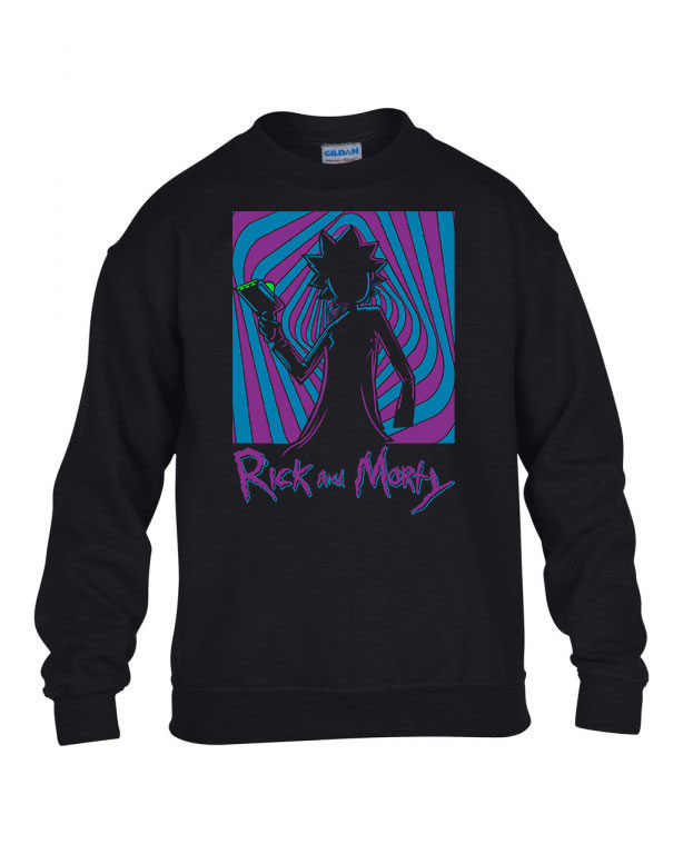 rick és morty Fekete Gyerek Pulóver