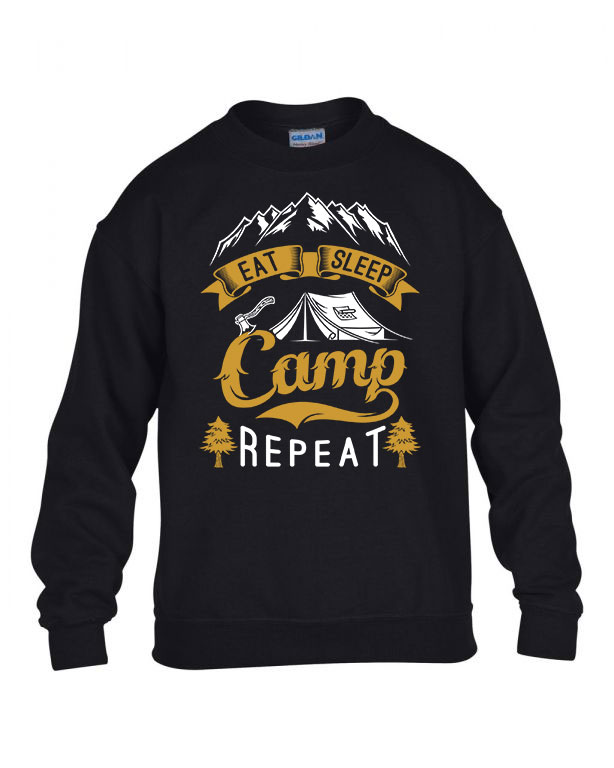 camping kemping túrázás Fekete Gyerek Pulóver