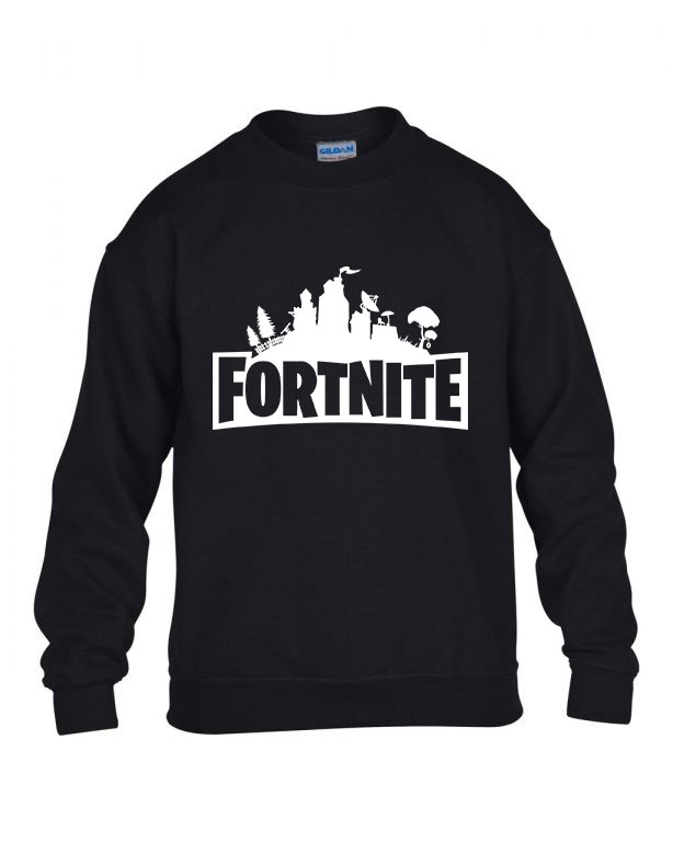 Fortnite Fekete Gyerek Pulóver
