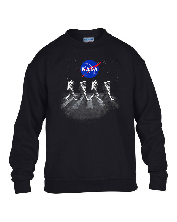 NASA Walk űrhajós asztronauta csillagászat Fekete Gyerek Pulóver