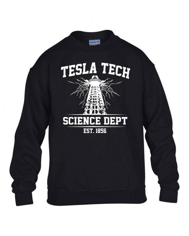Tesla Fekete Gyerek Pulóver