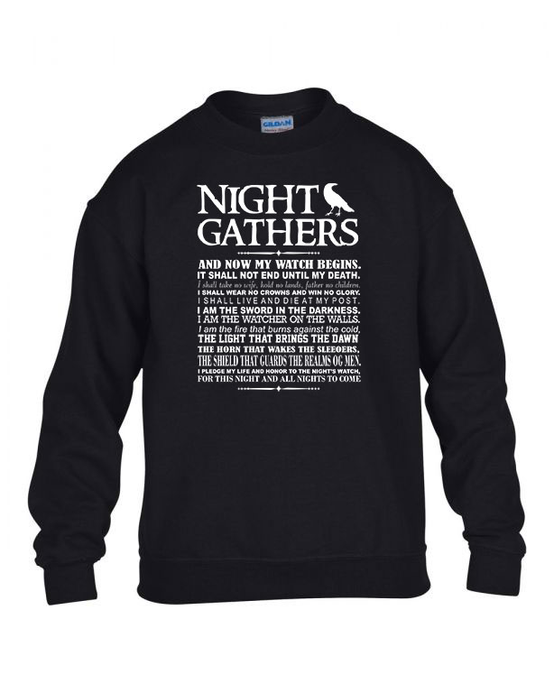 Game Of Thrones Trónok Harca Nights Watch Fekete Gyerek Pulóver