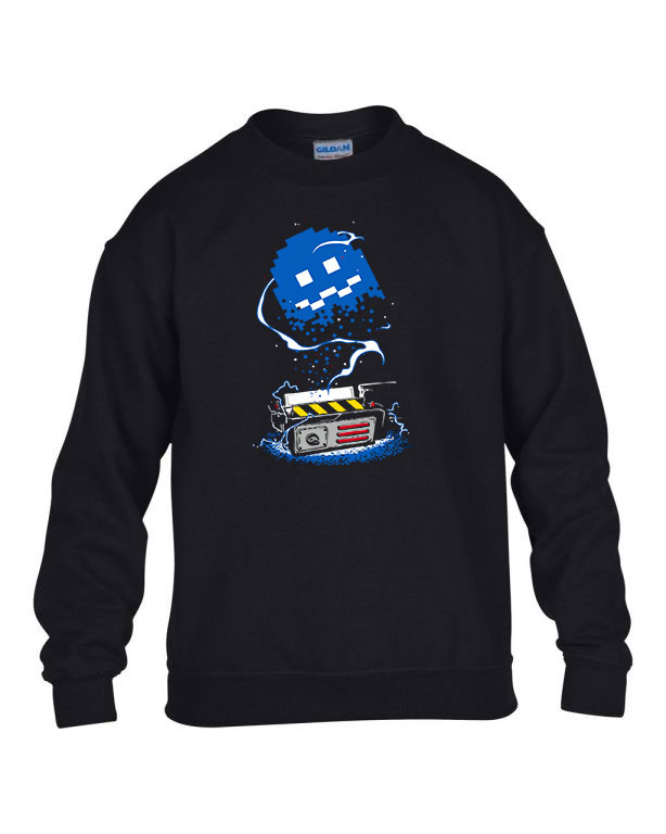 pac man ghost busters humor Fekete Gyerek Pulóver