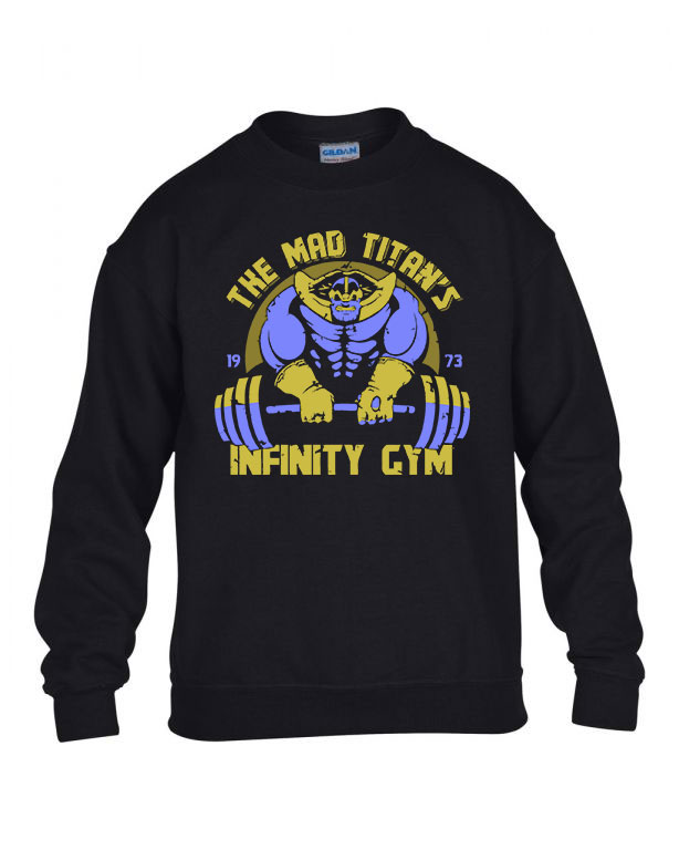 edzés kondi gym thanos Fekete Gyerek Pulóver