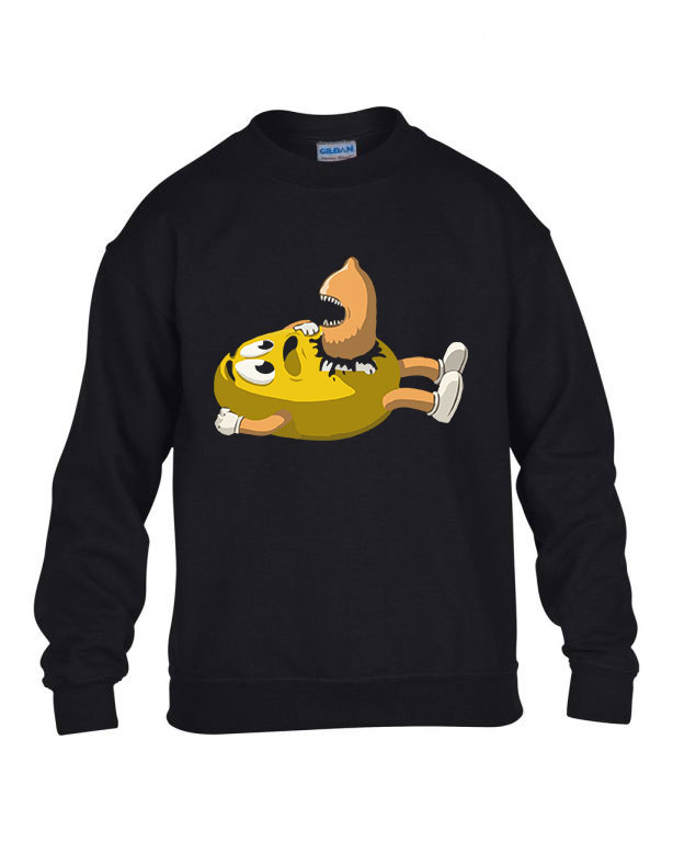 m and m mm alien Fekete Gyerek Pulóver