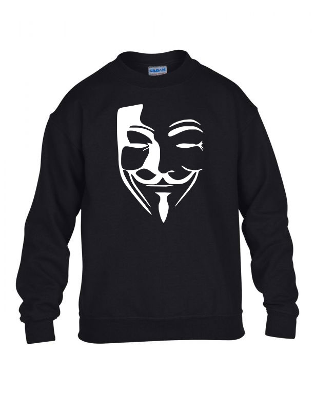 anonymus vendetta Fekete Gyerek Pulóver