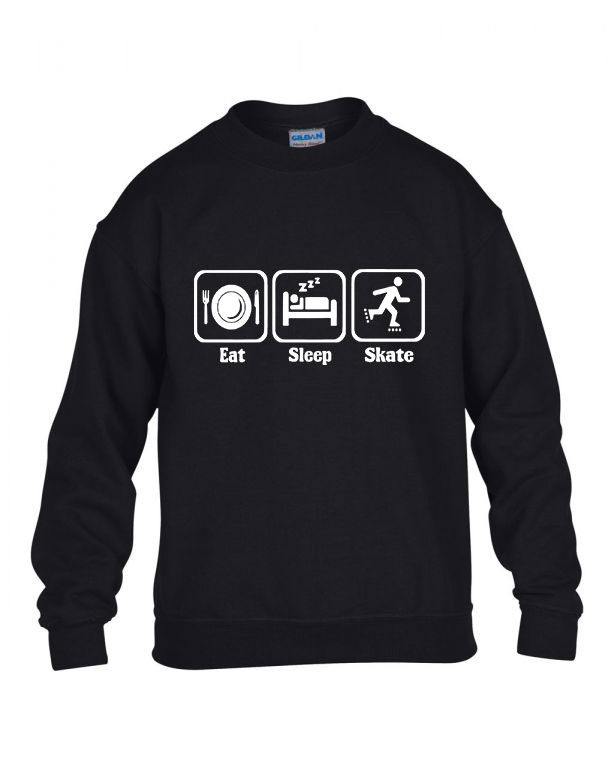 görkorcsolya skate Fekete Gyerek Pulóver