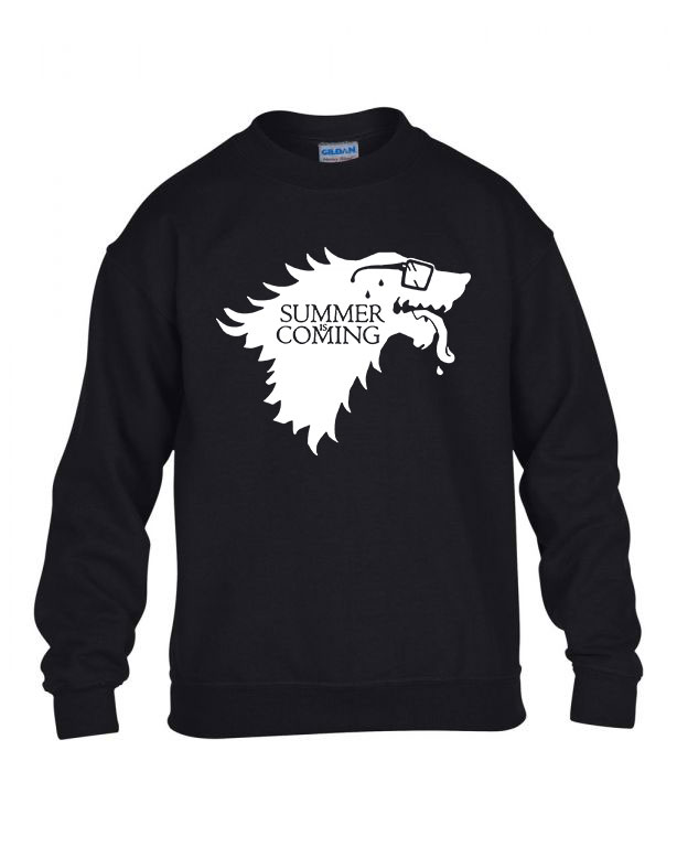 summer is coming nyaralás nyár Fekete Gyerek Pulóver