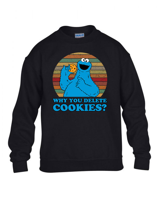 sütiszörny cookie monster Fekete Gyerek Pulóver