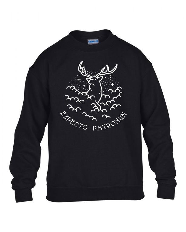 harry potter expecto patronum Fekete Gyerek Pulóver
