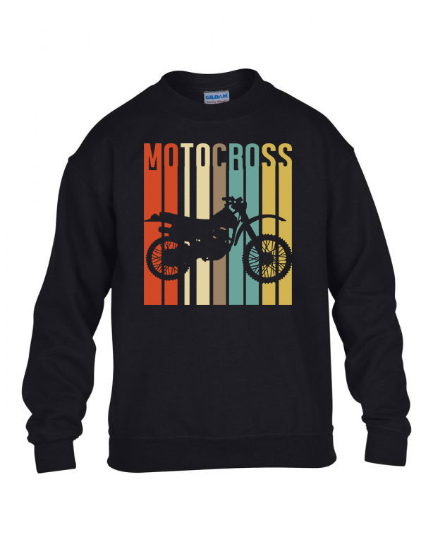 motocross motor motoros Fekete Gyerek Pulóver