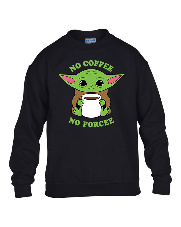 baba yoda baby yoda mandalorian Fekete Gyerek Pulóver