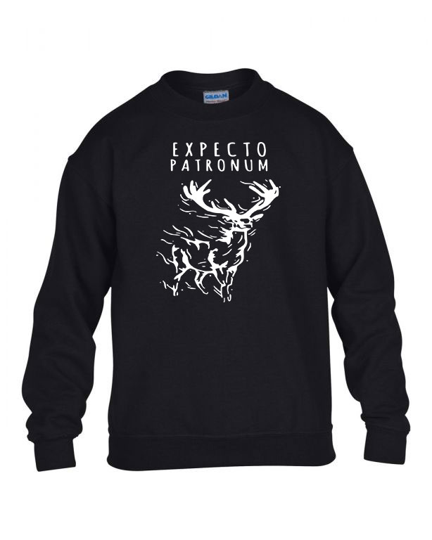 expecto patronum harry potter szarvas Fekete Gyerek Pulóver