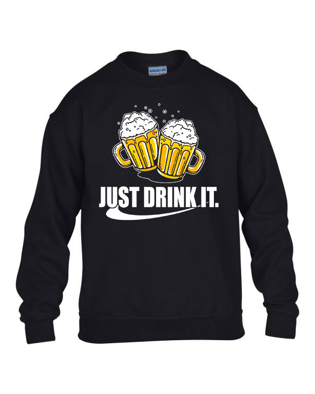 just drink it sör alkohol Fekete Gyerek Pulóver