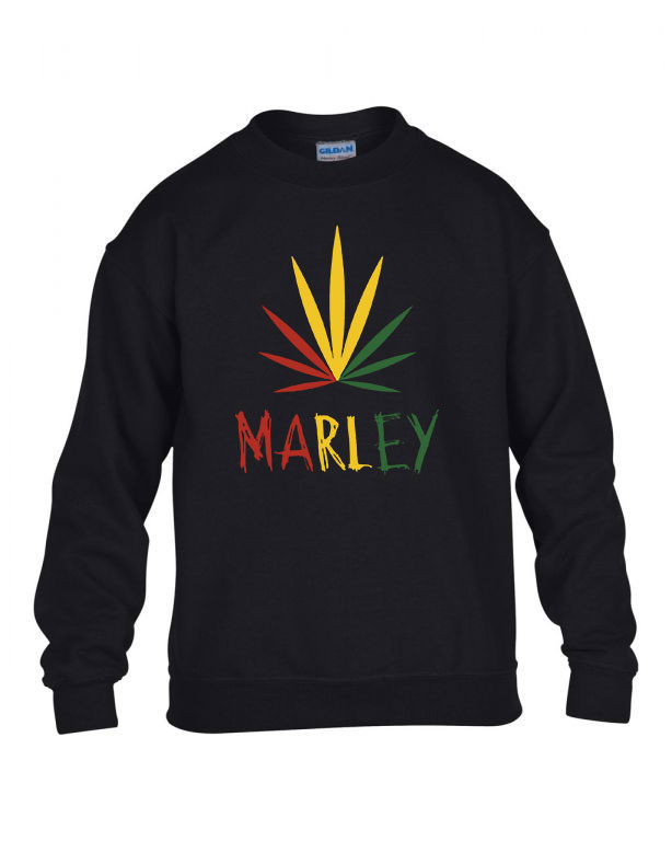 bob marley kanabisz cannabis Fekete Gyerek Pulóver