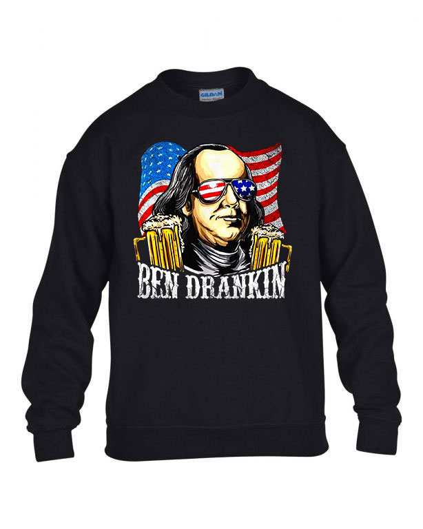 sör alkohol benjamin franklin humor Fekete Gyerek Pulóver