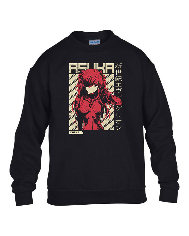evangelion Fekete Gyerek Pulóver