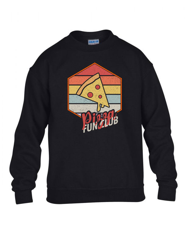 pizza Fekete Gyerek Pulóver