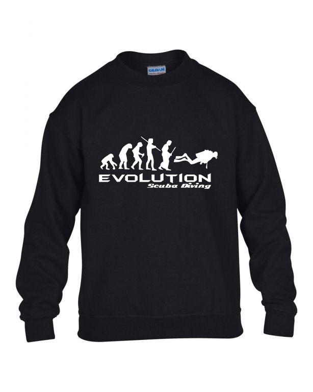 evolution búvárkodás búvár Fekete Gyerek Pulóver