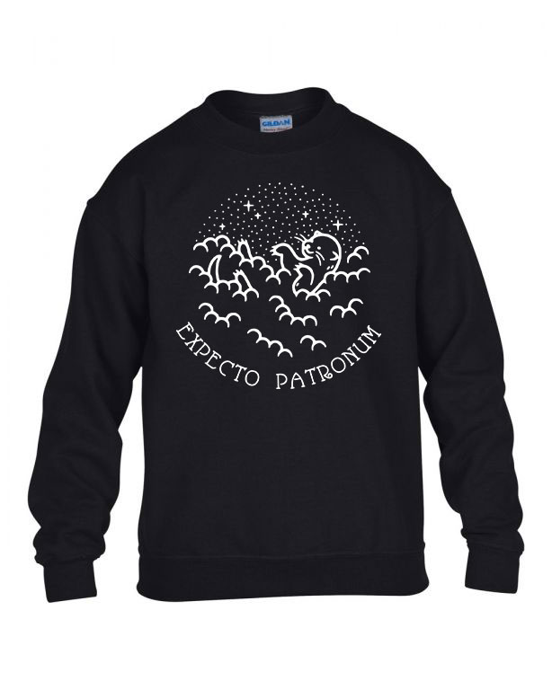 harry potter expecto patronum Fekete Gyerek Pulóver