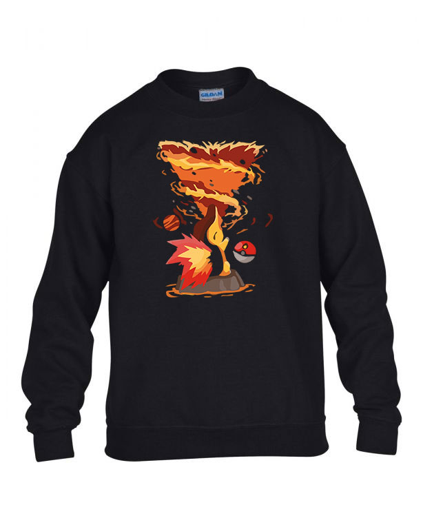 pokemon cyndaquil Fekete Gyerek Pulóver