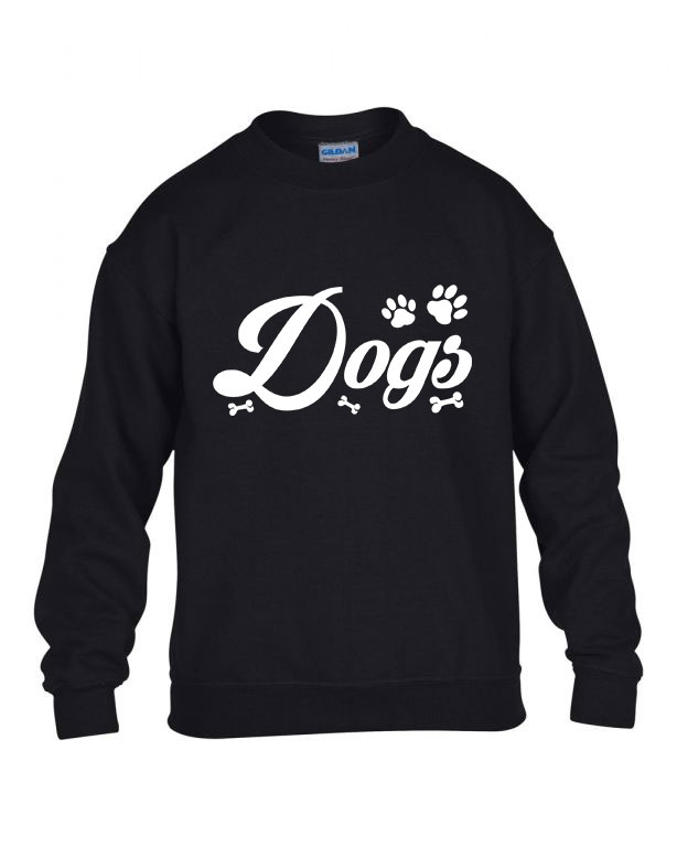 dogs kutya kutyás Fekete Gyerek Pulóver
