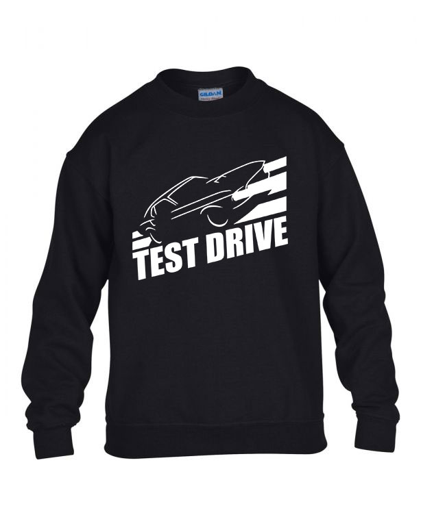 test drive autós autó kocsi Fekete Gyerek Pulóver