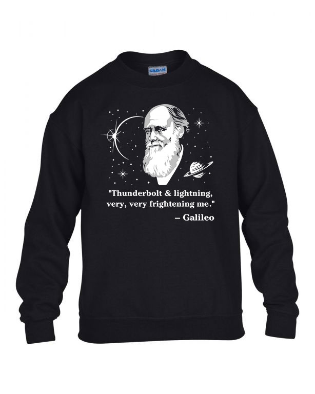 galileo idézet csillagászat Fekete Gyerek Pulóver
