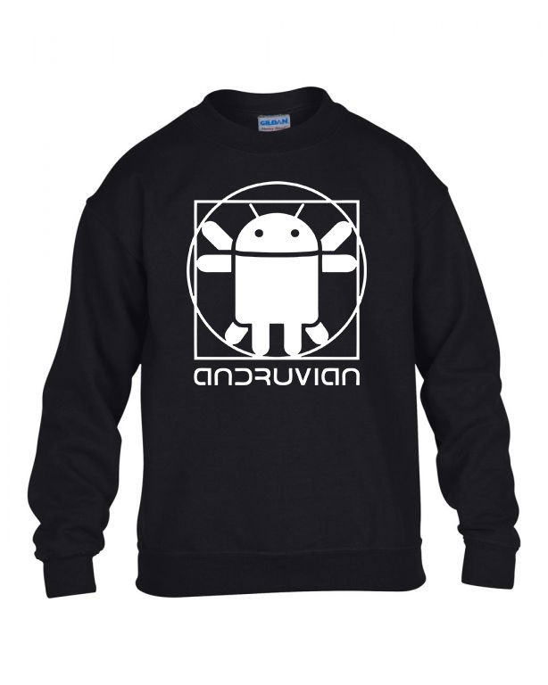 android Vitruviu Fekete Gyerek Pulóver