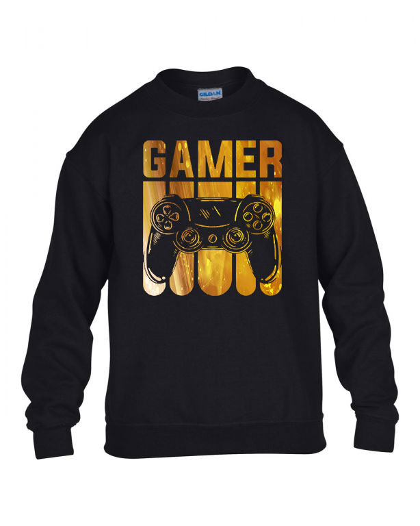 gamer joystick Fekete Gyerek Pulóver