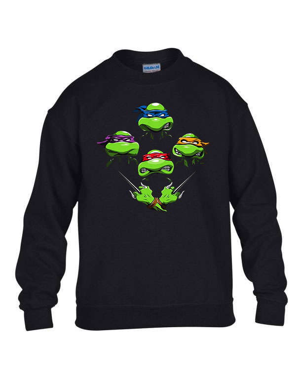 tini ninja teknőcök tmnt turtles Fekete Gyerek Pulóver