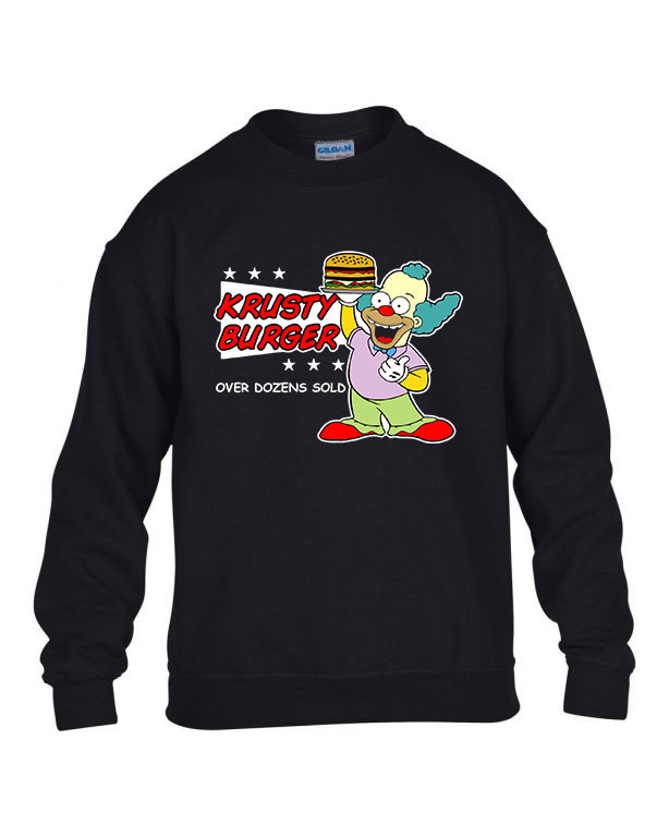 krusty burger simpson család Fekete Gyerek Pulóver