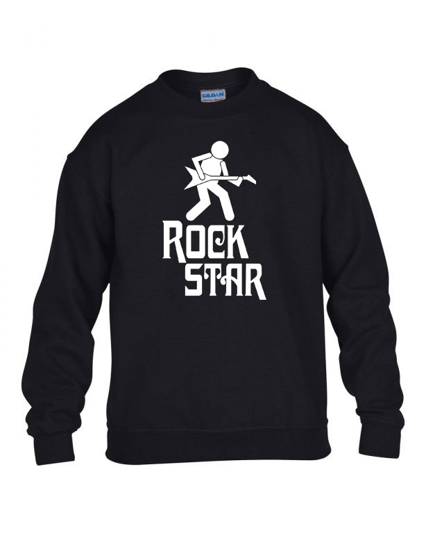 gitár gitáros rock star Fekete Gyerek Pulóver
