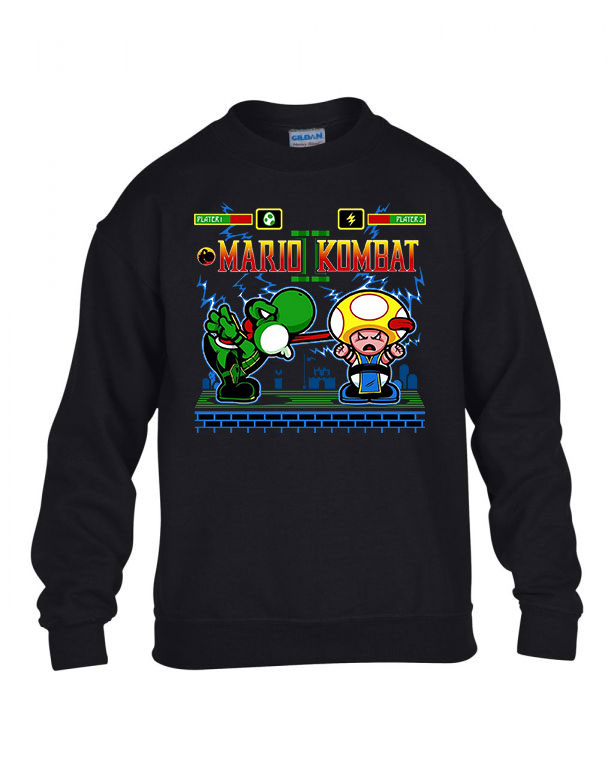 super mario Fekete Gyerek Pulóver