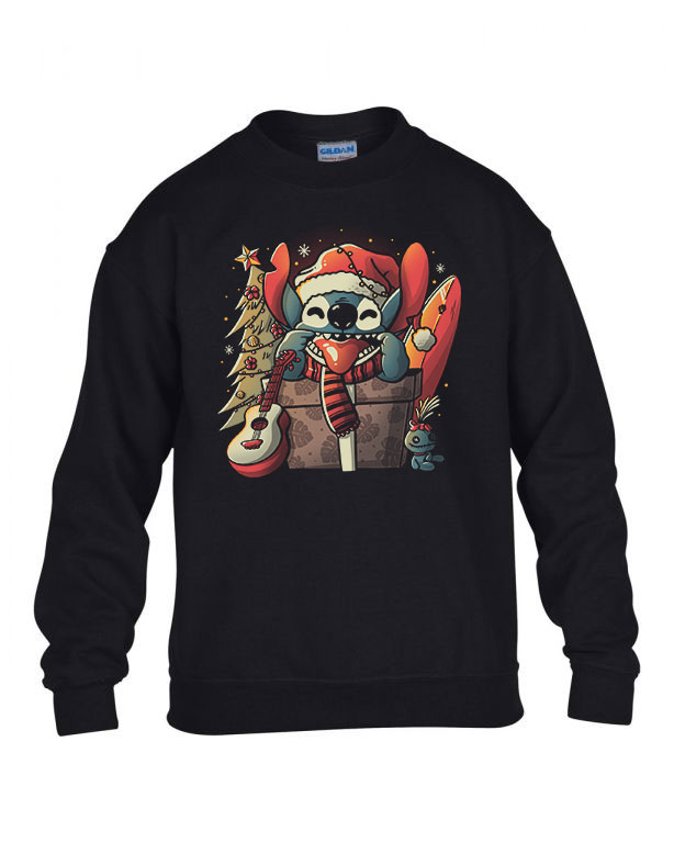 stitch karácsony ronda pulcsi Fekete Gyerek Pulóver