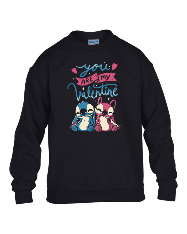 stitch valentin nap Fekete Gyerek Pulóver