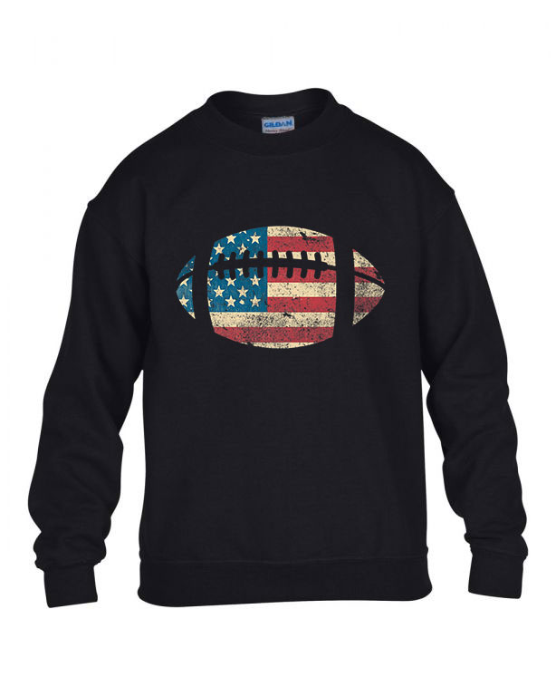 Amerikai Foci Fekete Gyerek Pulóver