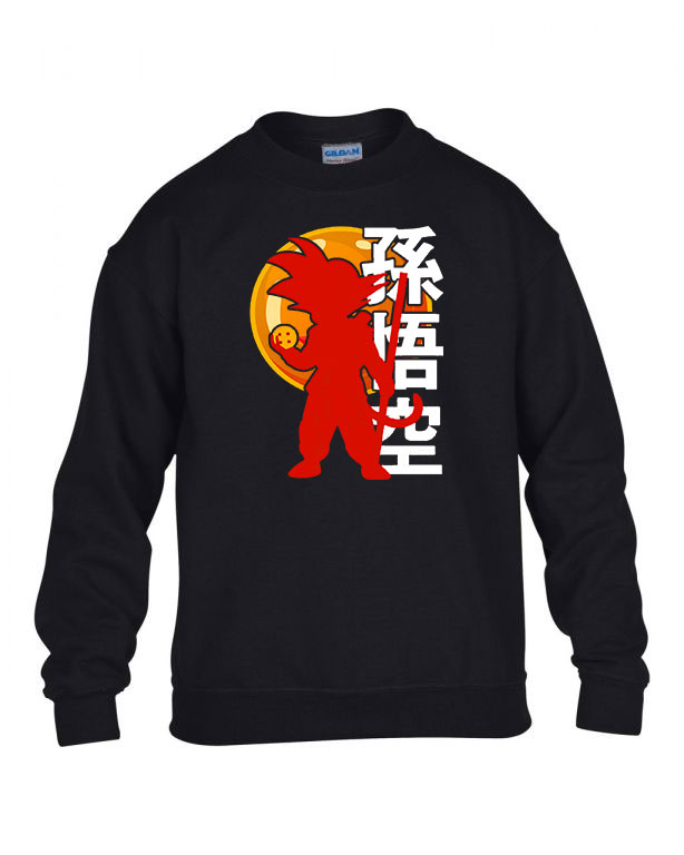 dragon ball son goku Fekete Gyerek Pulóver