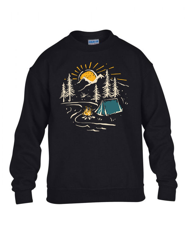 kemping camping Fekete Gyerek Pulóver