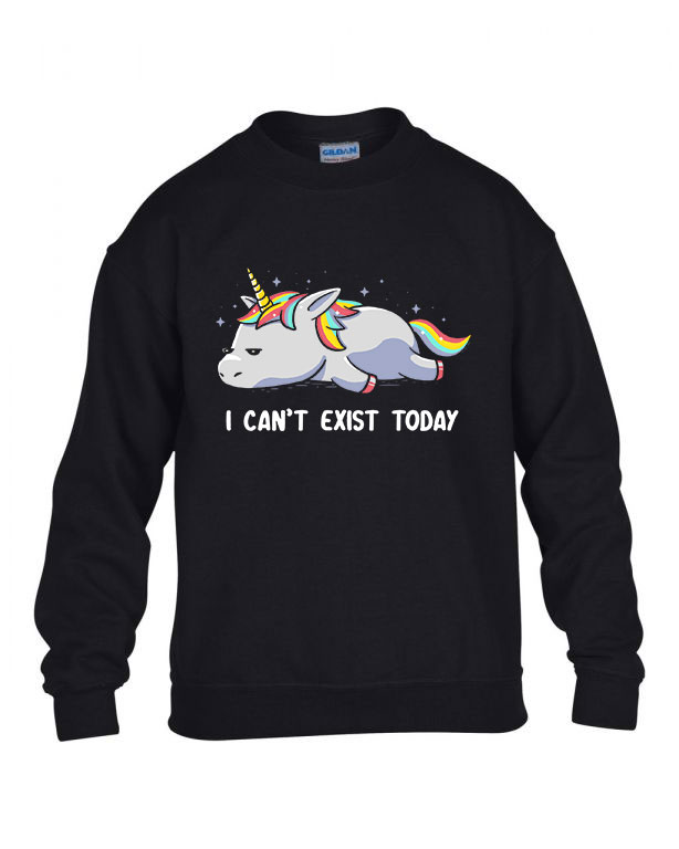 unikornis unicorn Fekete Gyerek Pulóver