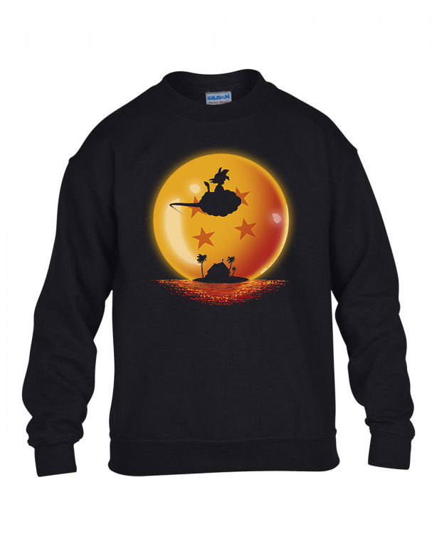 Son Goku Dragon Ball Fekete Gyerek Pulóver