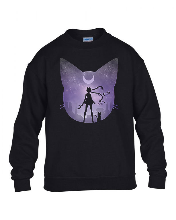 sailor moon Fekete Gyerek Pulóver