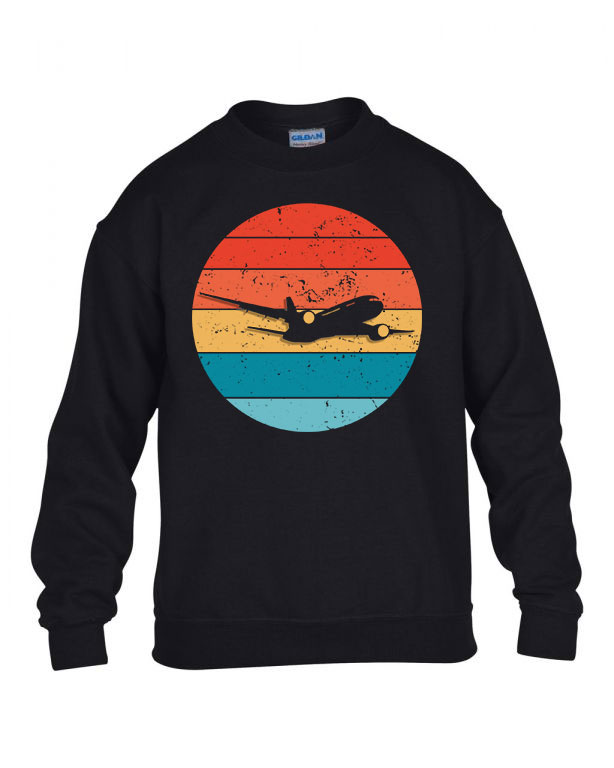 repülő repülés airplane Fekete Gyerek Pulóver