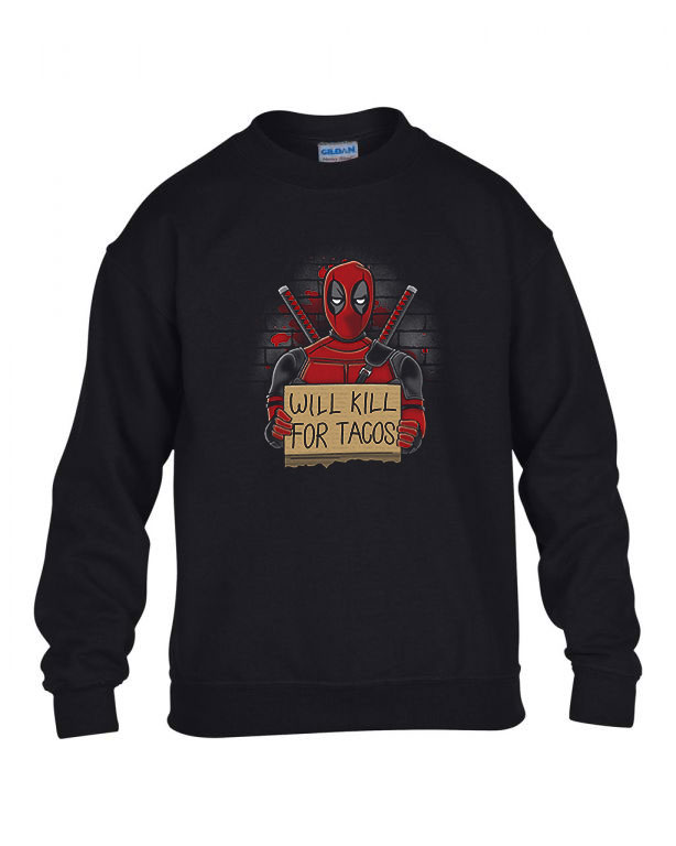 deadpool Fekete Gyerek Pulóver